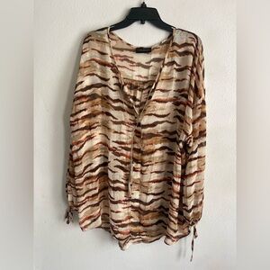 Lane Bryant Multicolor Striped Blouse